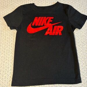 Nike Kids Black Tee with Red Air Logo